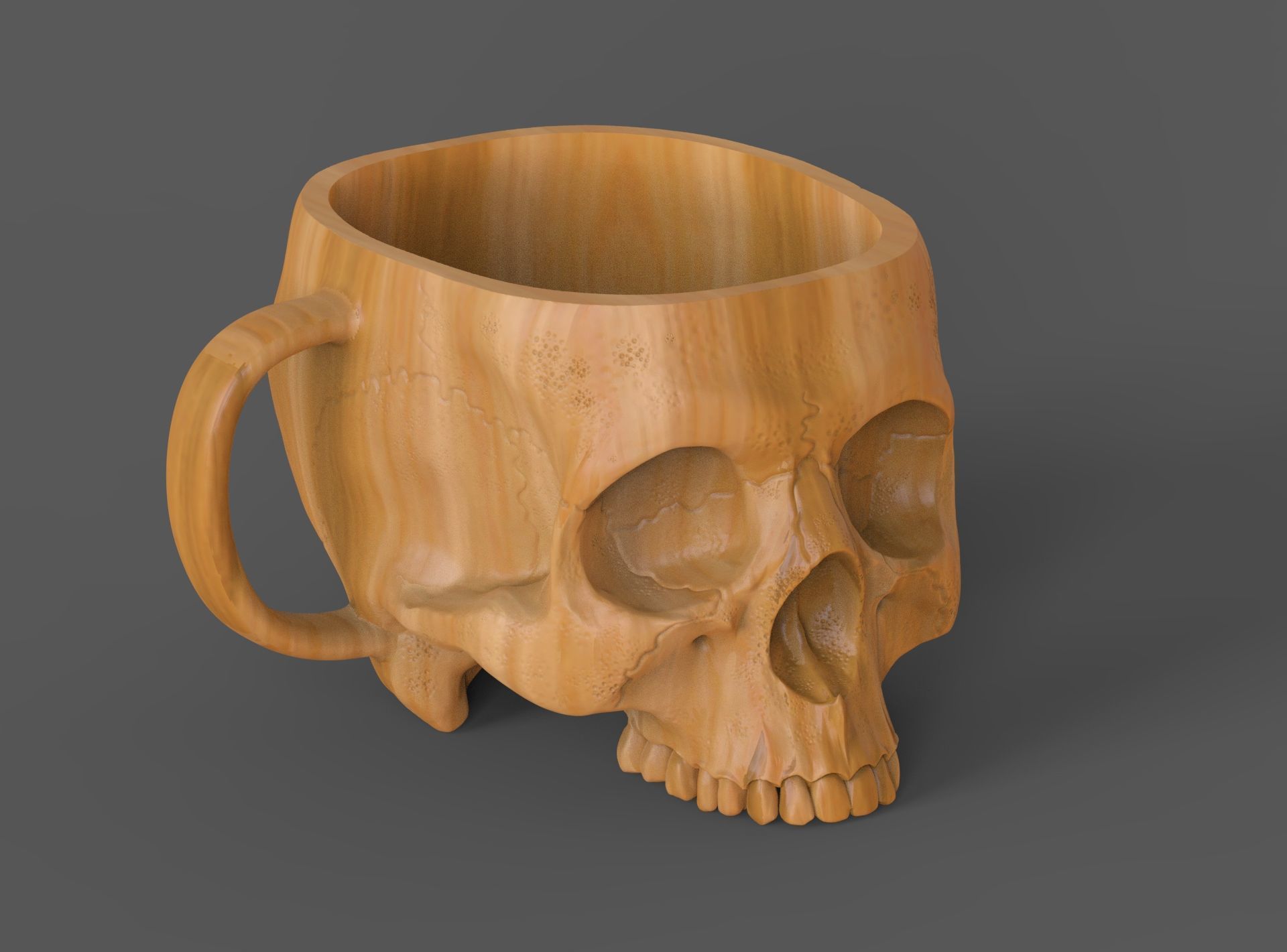 scull mug 3D print model_49