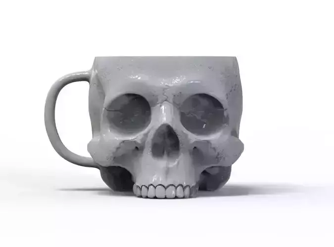 scull mug 3D print model