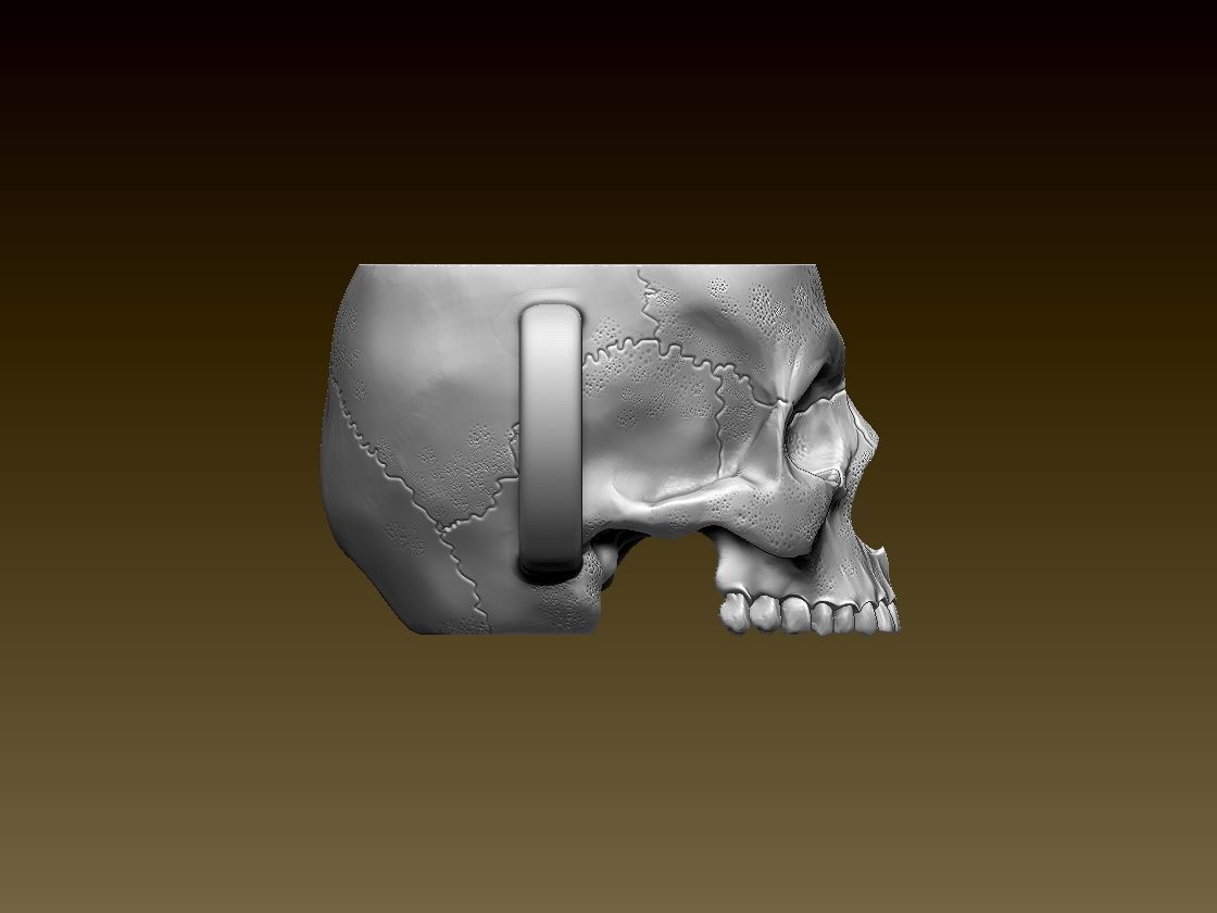 scull mug 3D print model_83