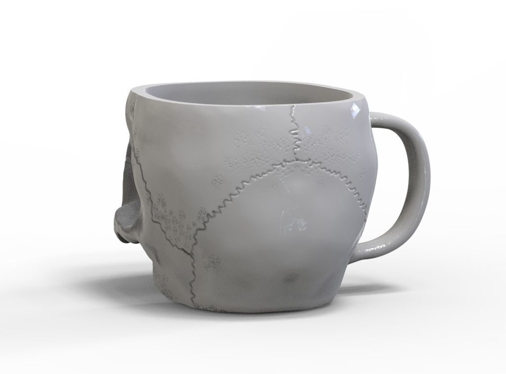 scull mug 3D print model_86