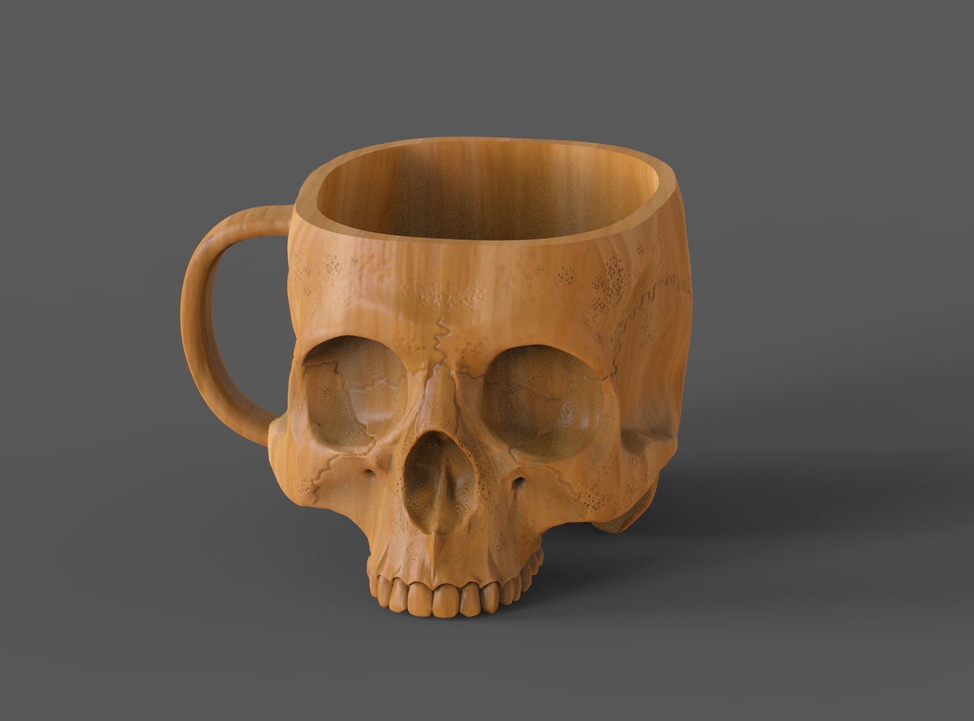 scull mug 3D print model_4