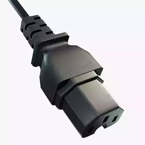 IEC C15 Female Plug Low-poly 3D model