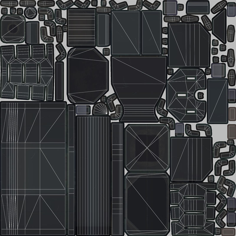 IEC C15 Female Plug Low-poly 3D model_14