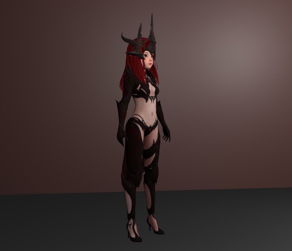 archer girl 3D model_3