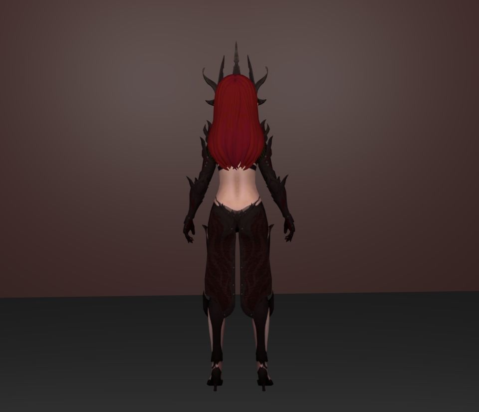 archer girl 3D model_4