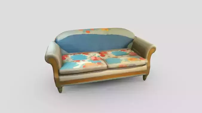 Fabric Patched Up Sofa