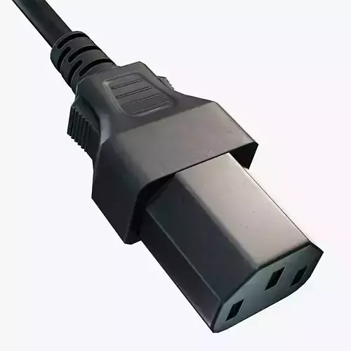 IEC C13 Female Plug Low-poly 3D model