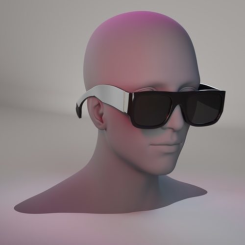 Futuristic Smart Sunglasses Low-poly 3D model