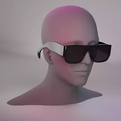 Futuristic Smart Sunglasses Low-poly 3D model