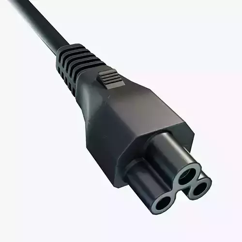 Power Cable IEC C5 Low-poly 3D model