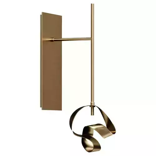 Rodin modern wall lamp in iron cm 20x30x60