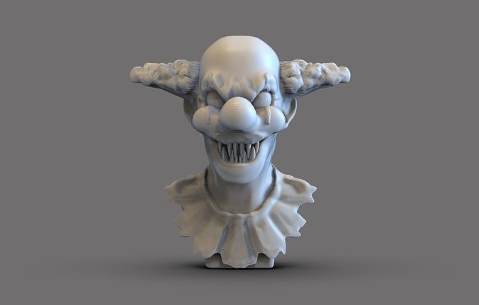 Evil Clown Bust 3D print model