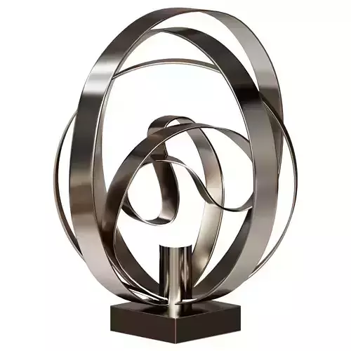 Rodin modern table lamp in iron cm 41x47x49