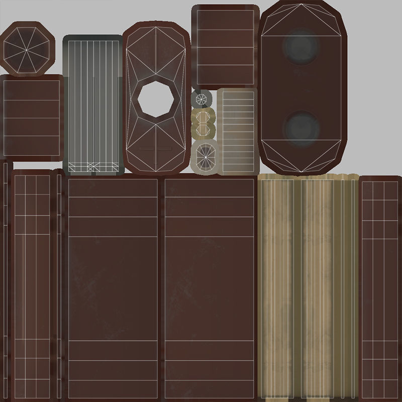 Vintage Electrical Plug Type C Low-poly 3D model_15