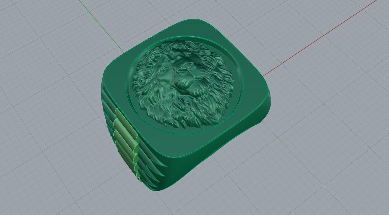 Lion ring 3d 3D print model_1