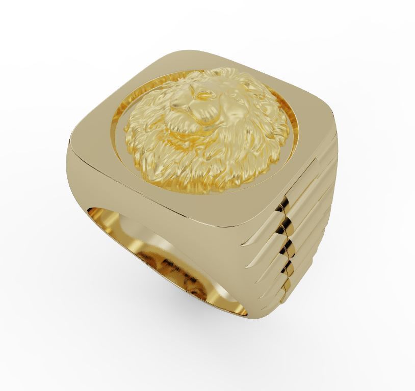 Lion ring 3d 3D print model_3