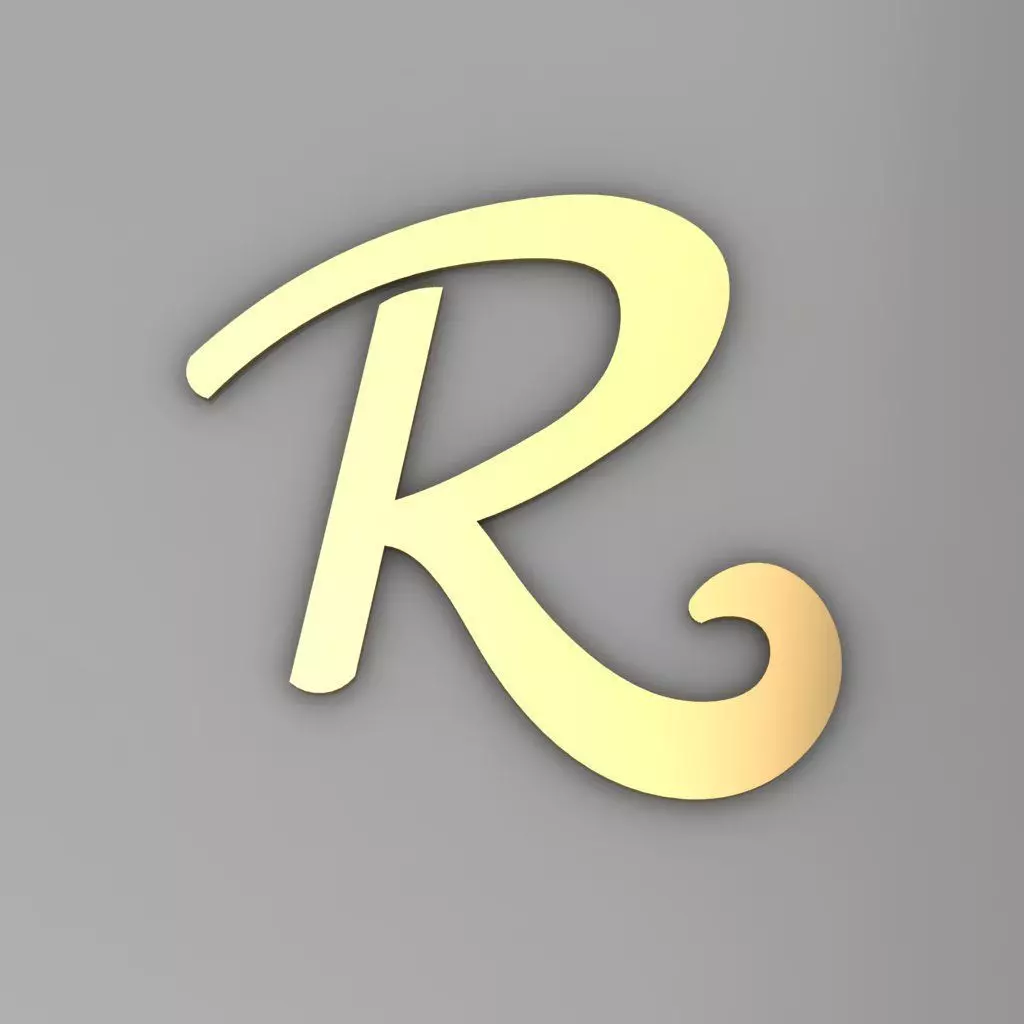 Alphabet R Pendent Free 3D print model_0