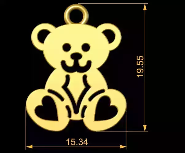 bear disney kids 13 pendant 3D print model