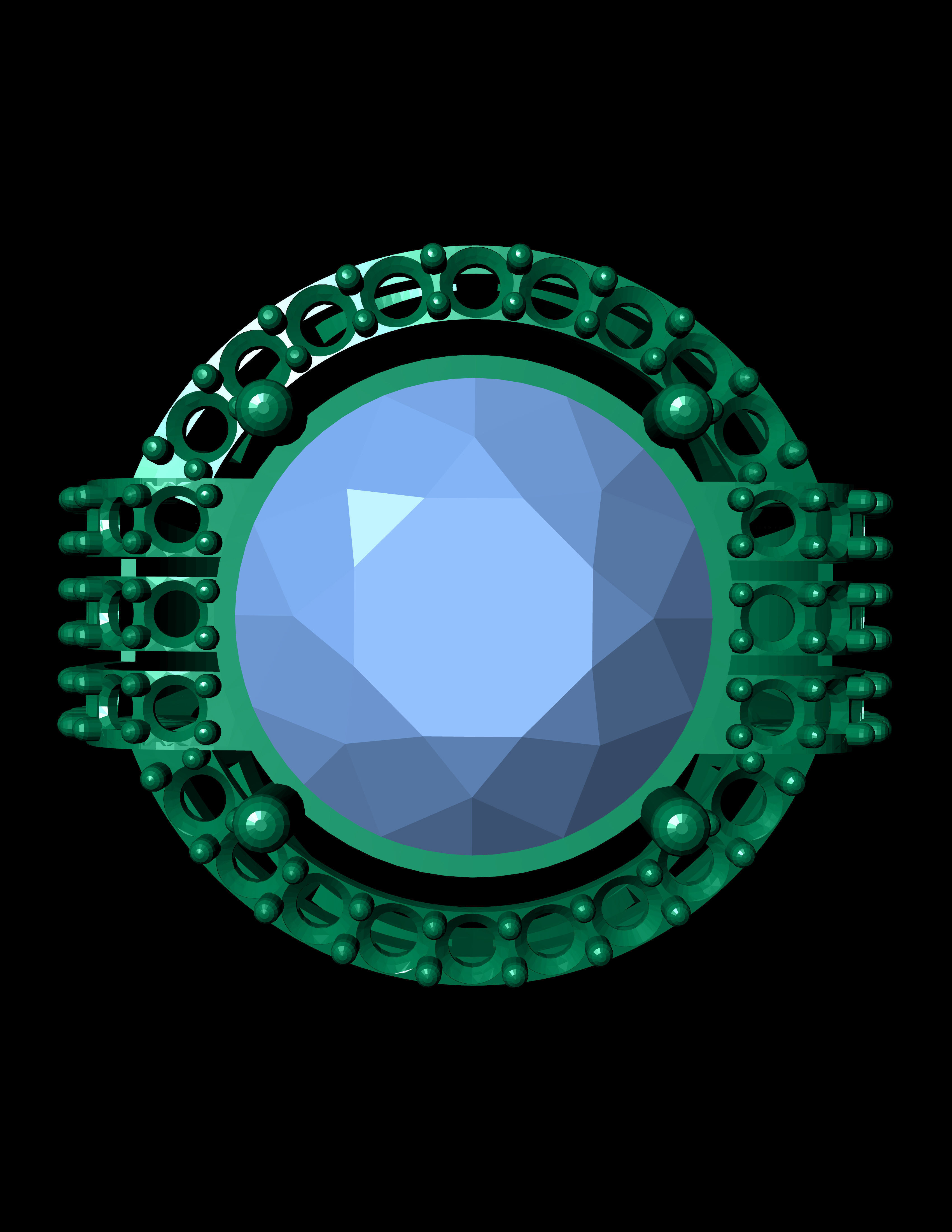 Diamond Ring For Women 3D print model 3D print model_2