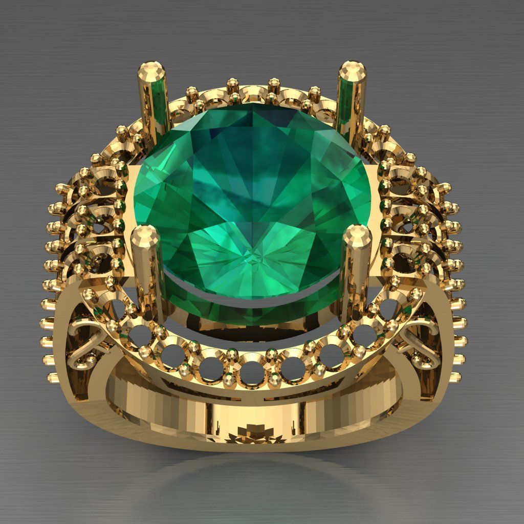 Diamond Ring For Women 3D print model 3D print model_1