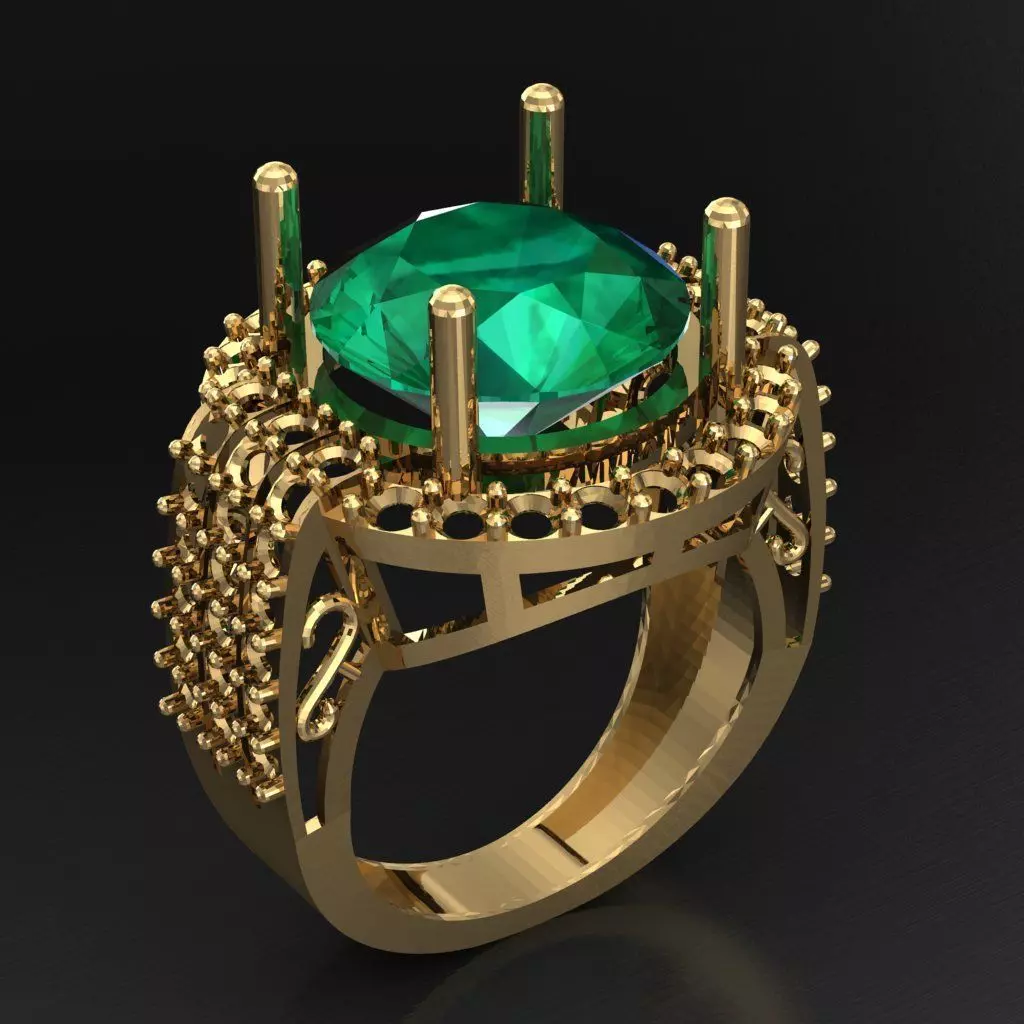 Diamond Ring For Women 3D print model 3D print model_0