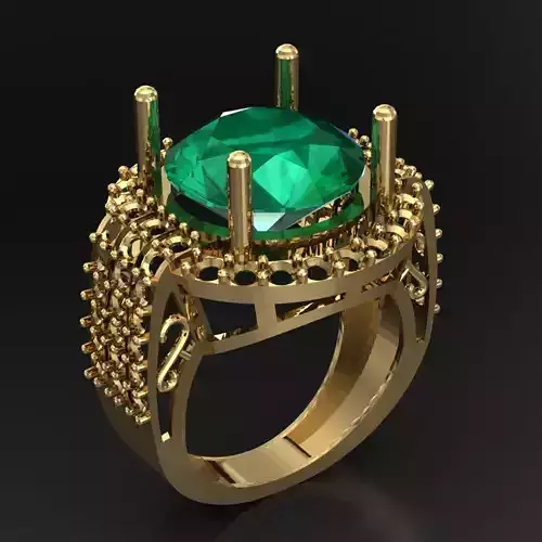 Diamond Ring For Women 3D print model