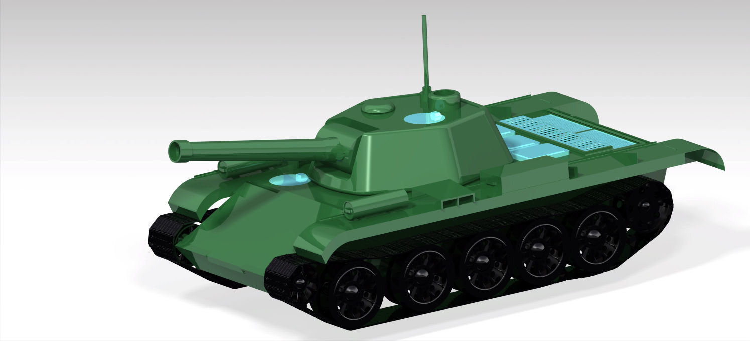 Toy Tank 3D print model_3