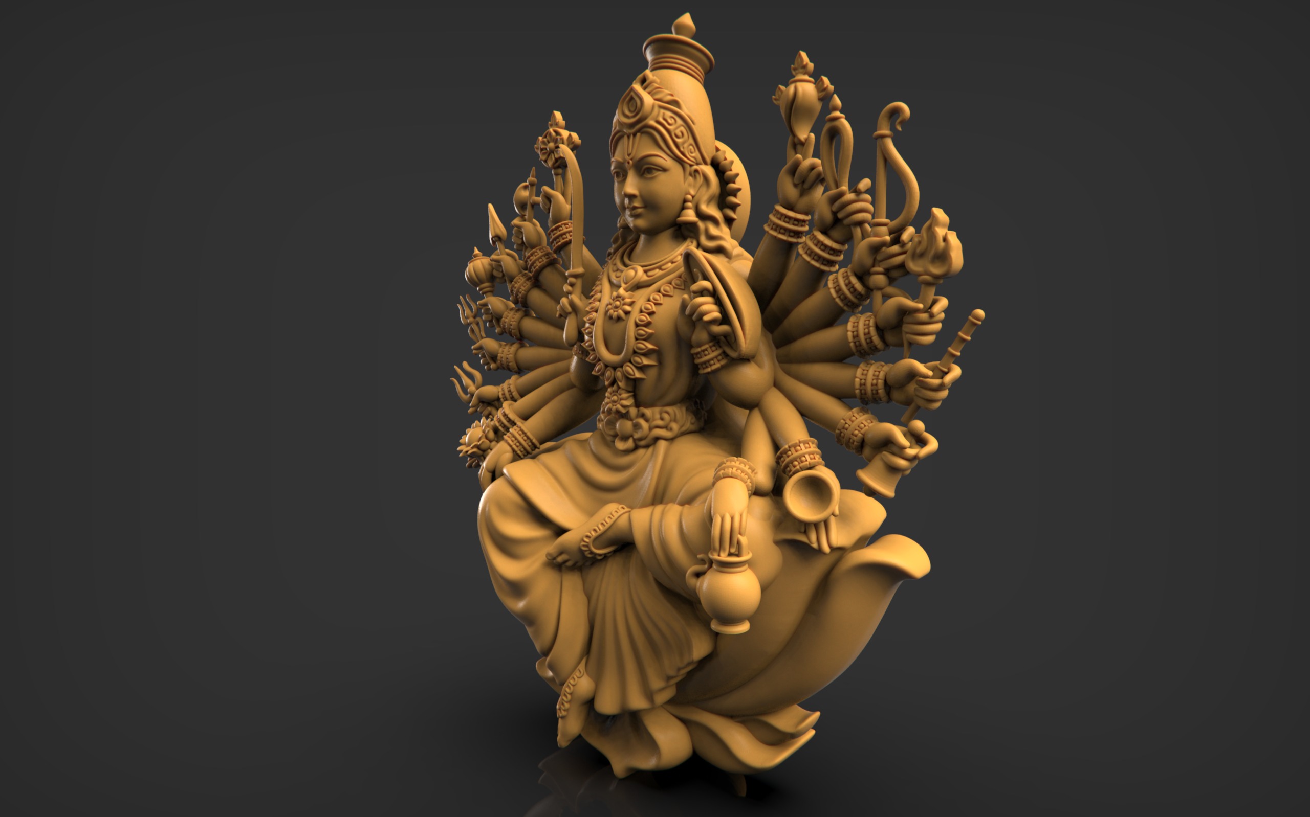 Chandika Laxmi 3D print model_2