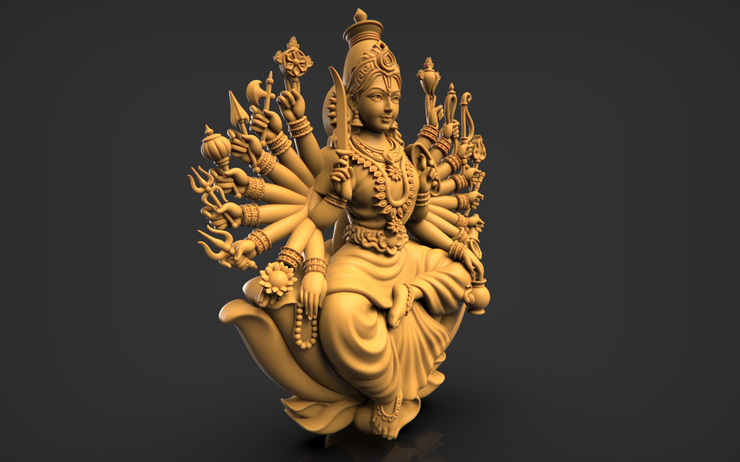 Chandika Laxmi 3D print model_1