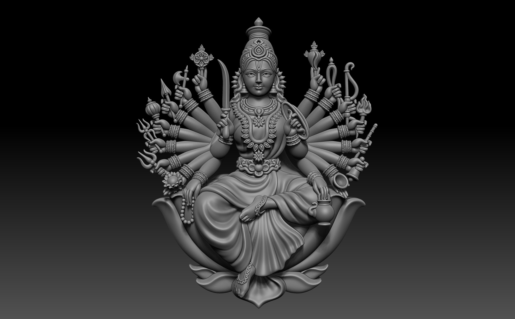 Chandika Laxmi 3D print model_12