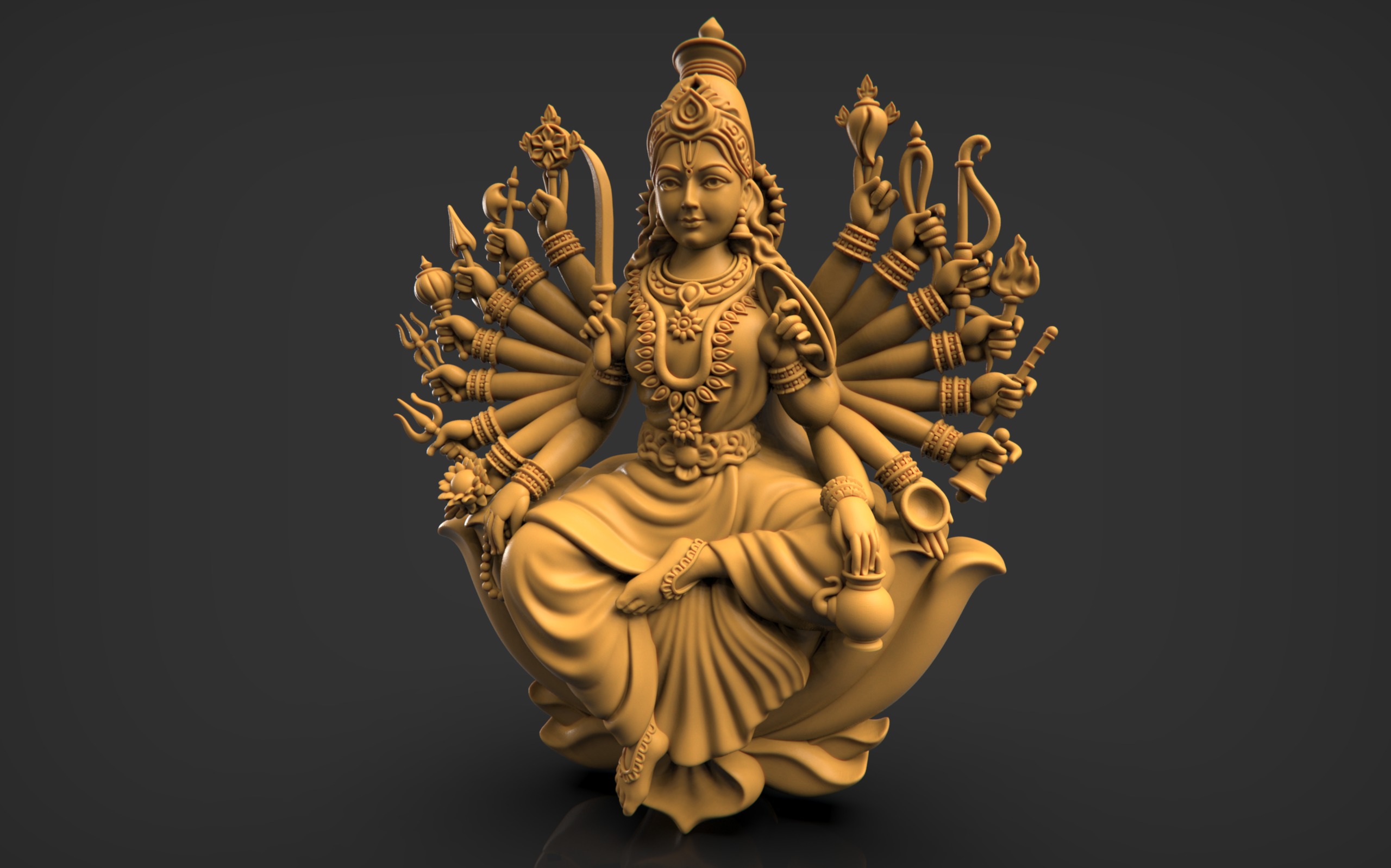 Chandika Laxmi 3D print model_3