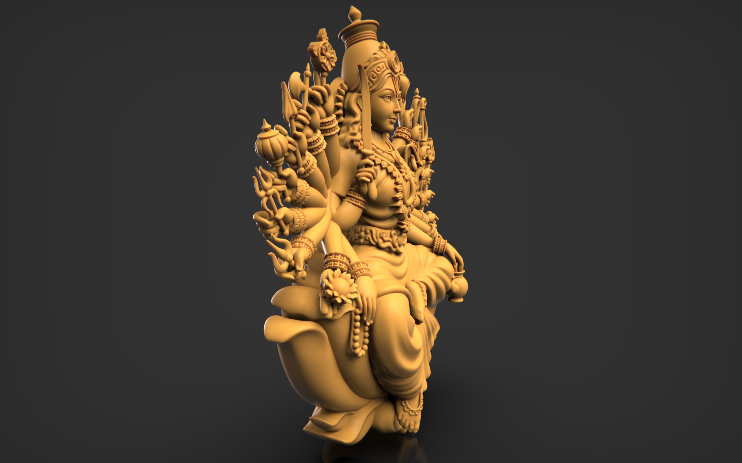 Chandika Laxmi 3D print model_11