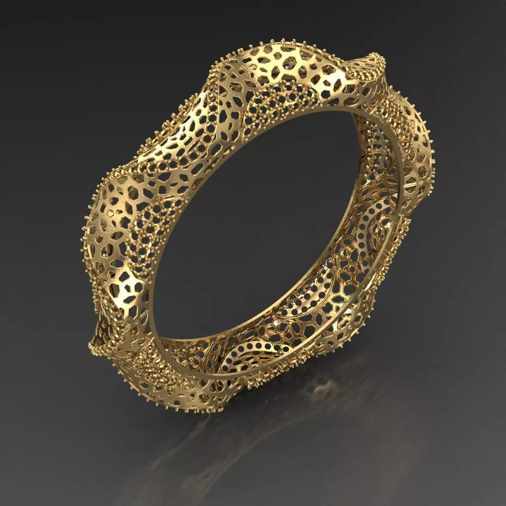 Traditional Indian Bangle 3D print model 3D print model_0