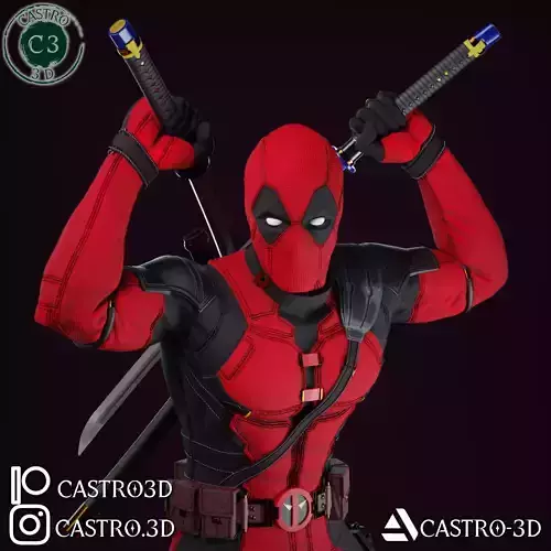 Deadpool - Deadpool and Wolverine fan art 3D print model