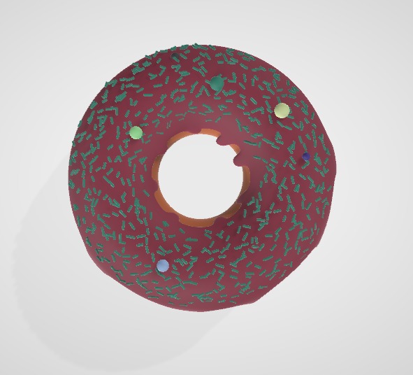 Dount Free low-poly 3D model_2