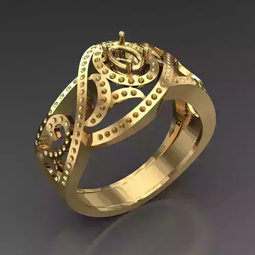 Diamond Ring For Women 3D print model