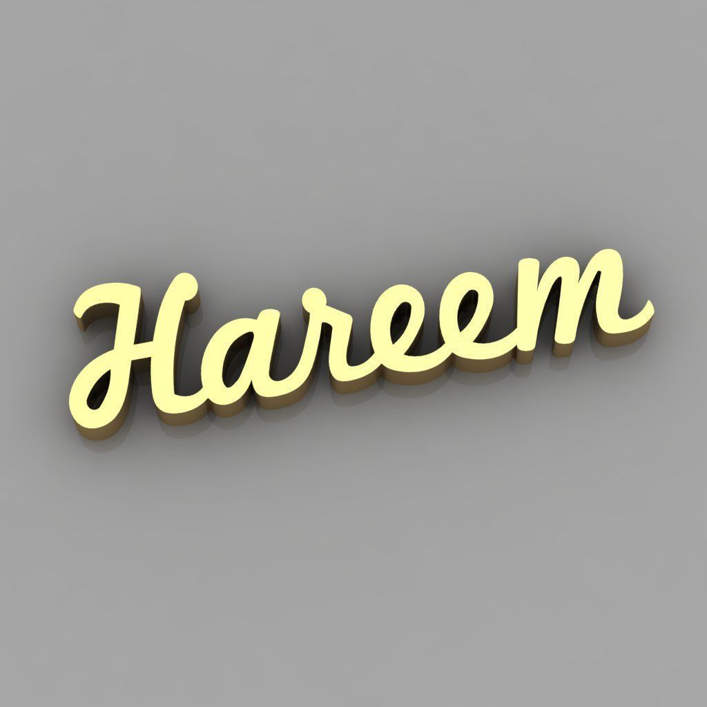 Hareem Name Pendent For Women Free 3D print model_1