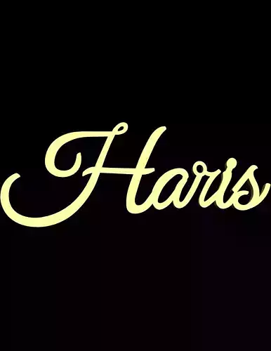 Haris  Name Pendent For Women Free 3D print model
