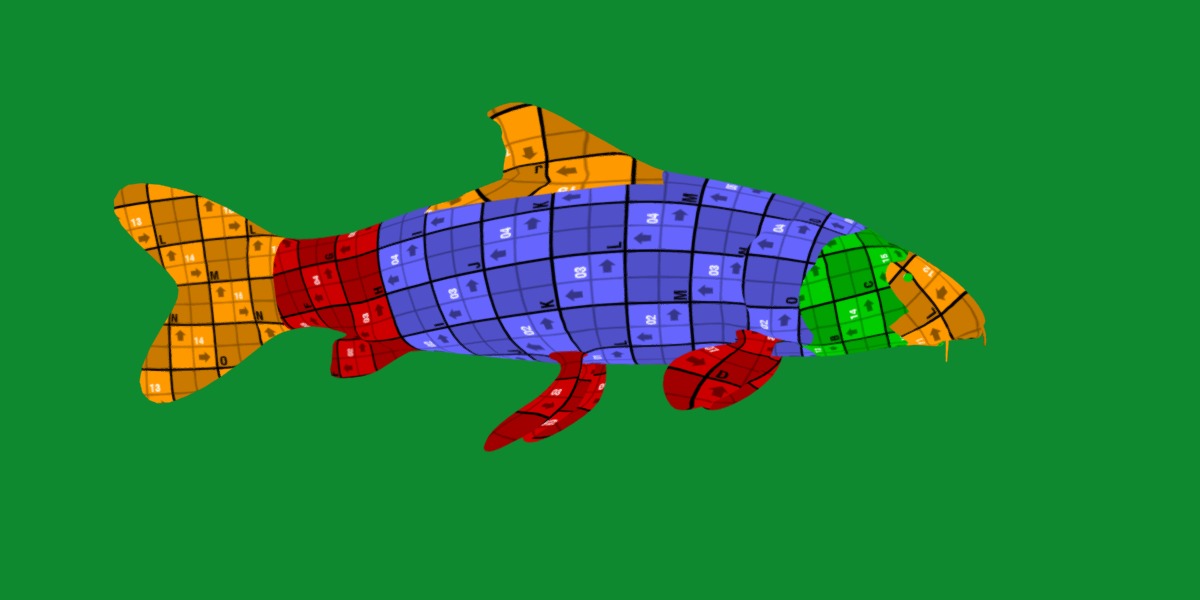 Barbeel Fish Low-poly 3D model_16