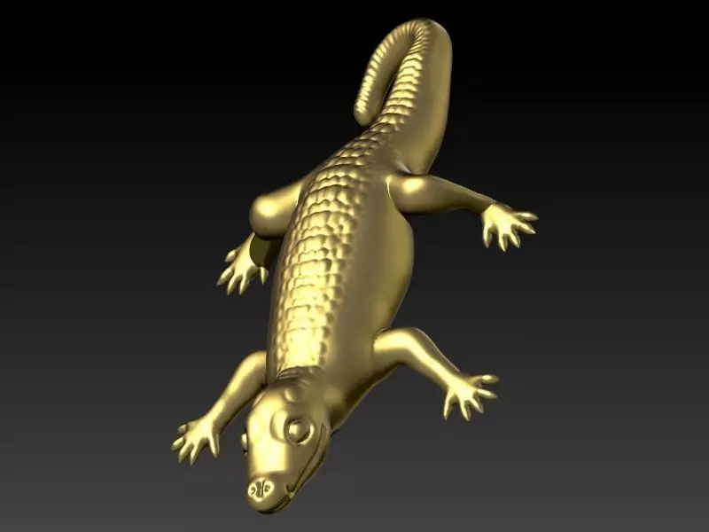 crocodile Alligator pendant 3D print model_0