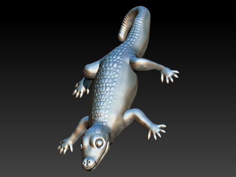 crocodile Alligator pendant 3D print model_1