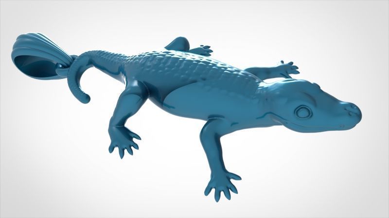 crocodile Alligator pendant 3D print model_33