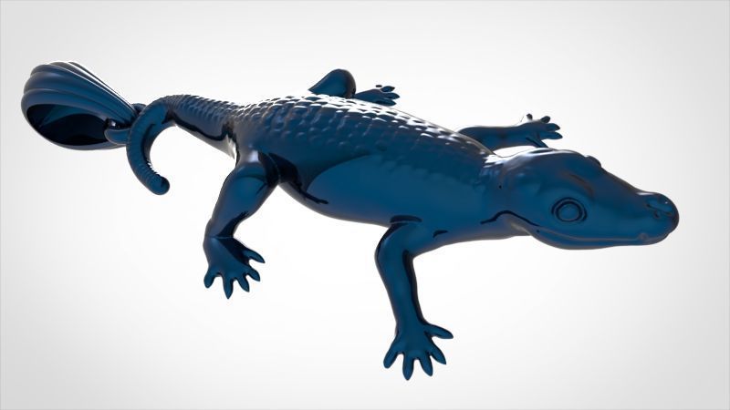 crocodile Alligator pendant 3D print model_32