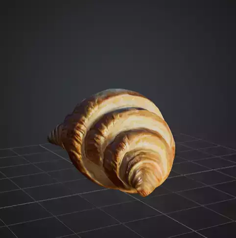 Realistic 3D Croissant