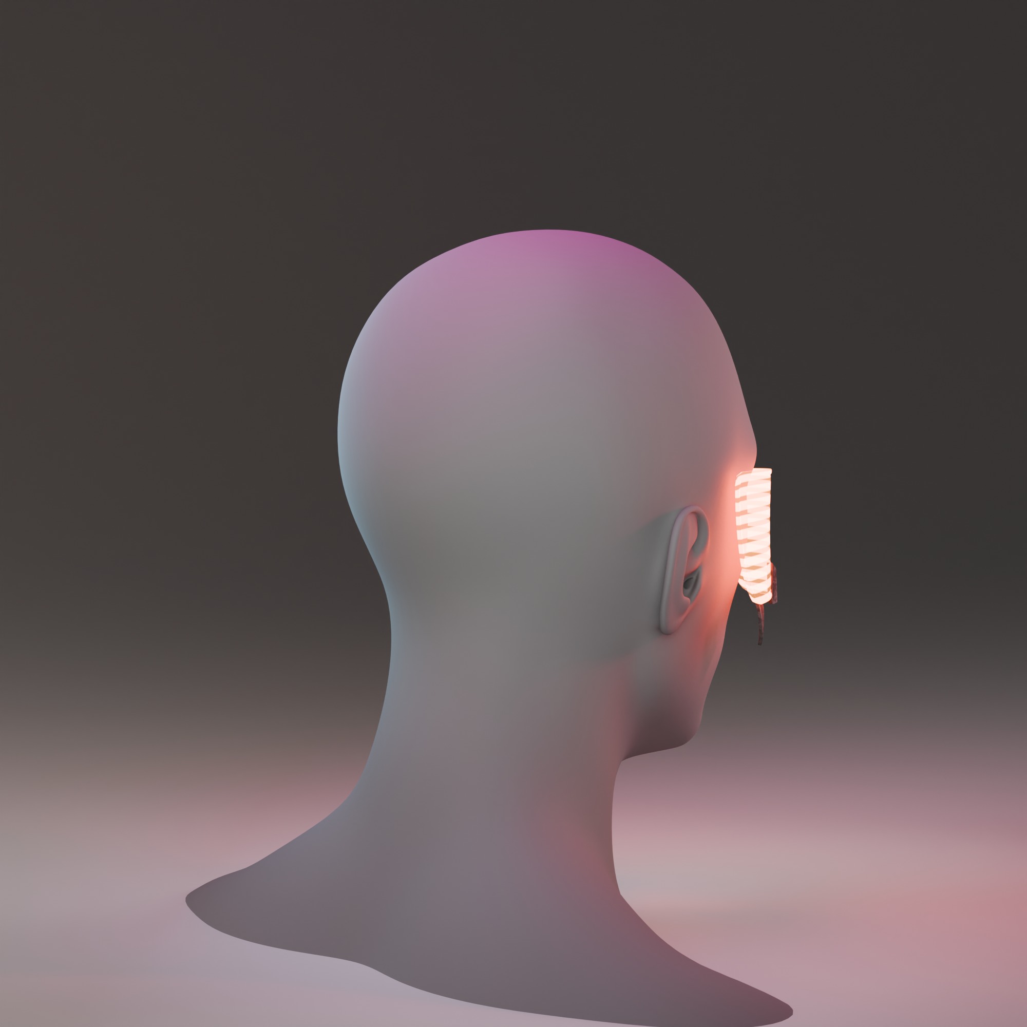 Futuristic LED Sunglasses Low-poly 3D model_2