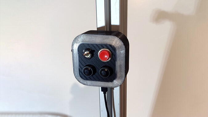 Mini Button Box and RGB Flag Display for Sim Racing 3D print model 7
