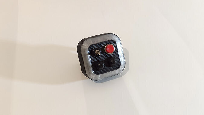 Mini Button Box and RGB Flag Display for Sim Racing 3D print model 3