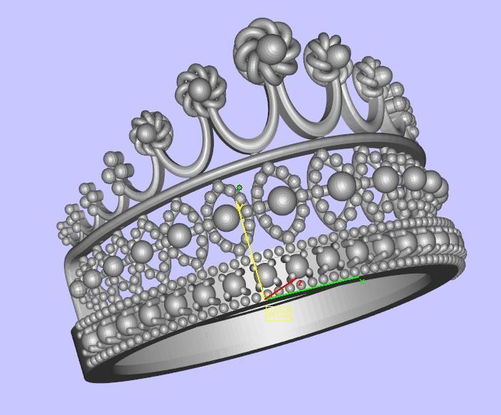 Crown Ring For Women 3D print model 3D print model_5