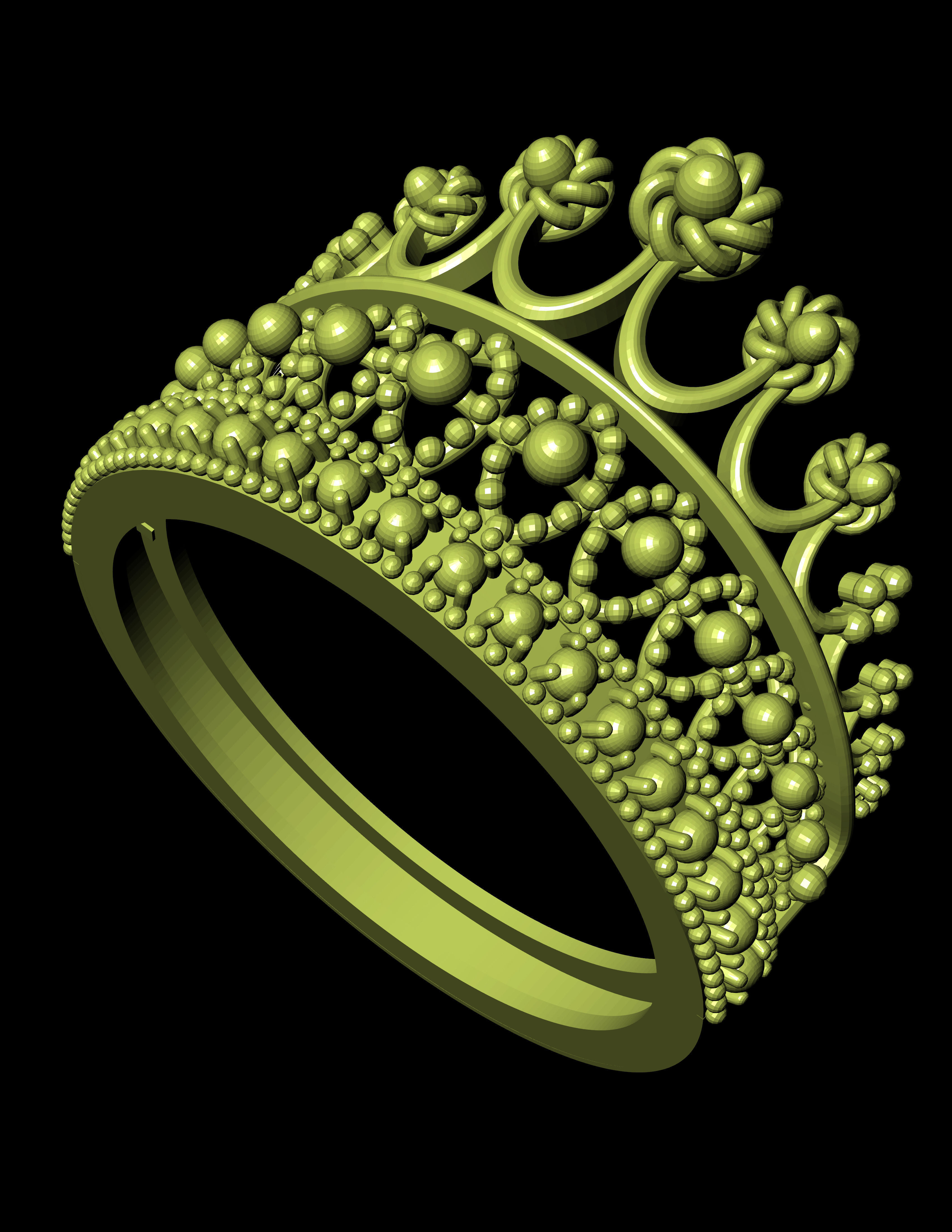 Crown Ring For Women 3D print model 3D print model_3