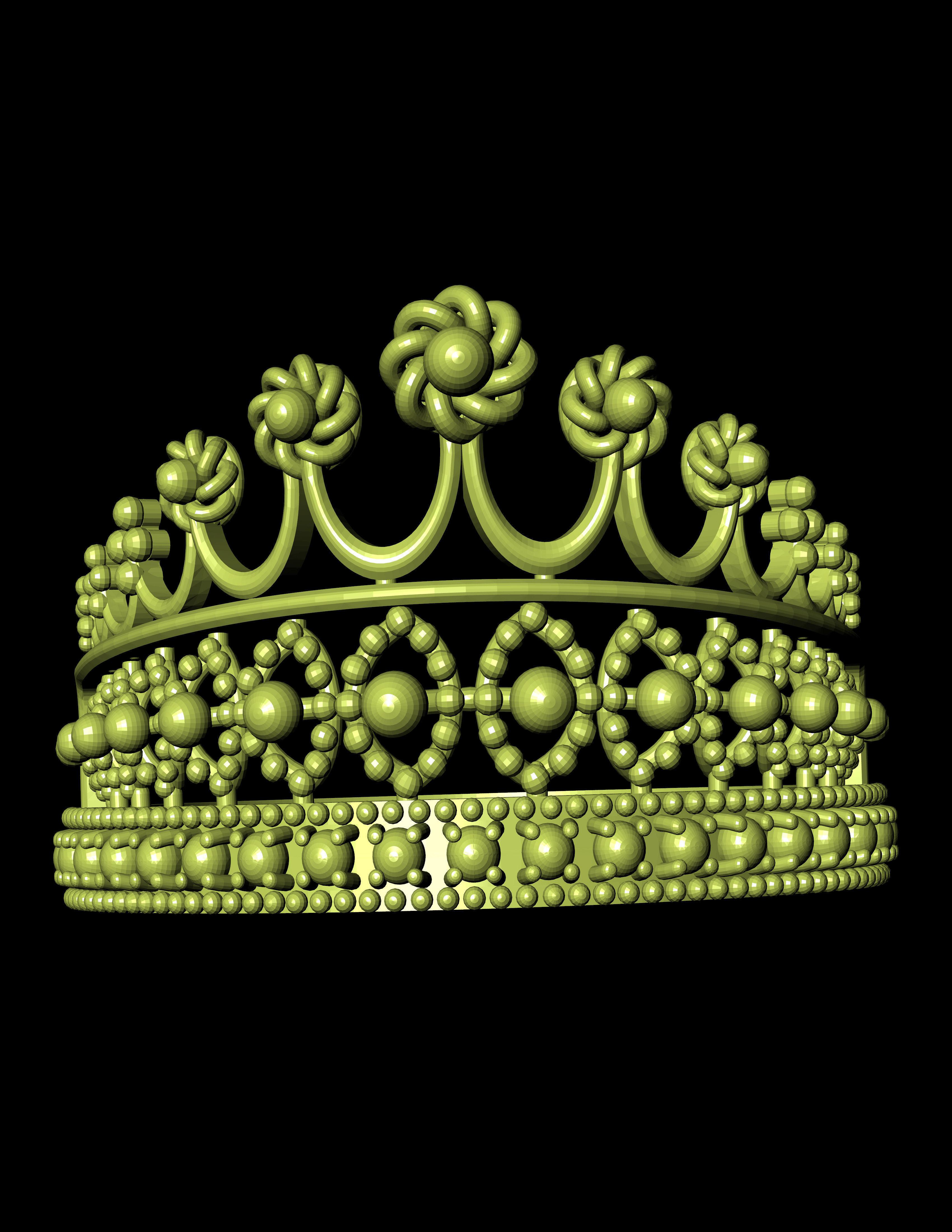 Crown Ring For Women 3D print model 3D print model_2